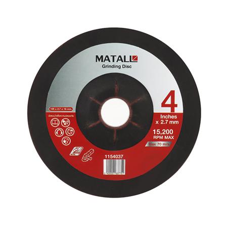 ใบเจียรเหล็ก MATALL&nbsp;RED 4 นิ้วX2.7 มม.