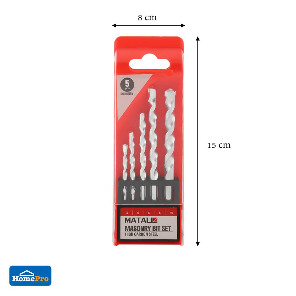 ชุดดอกสว่านเจาะคอนกรีต MATALL แพ็ก 5 ชิ้น