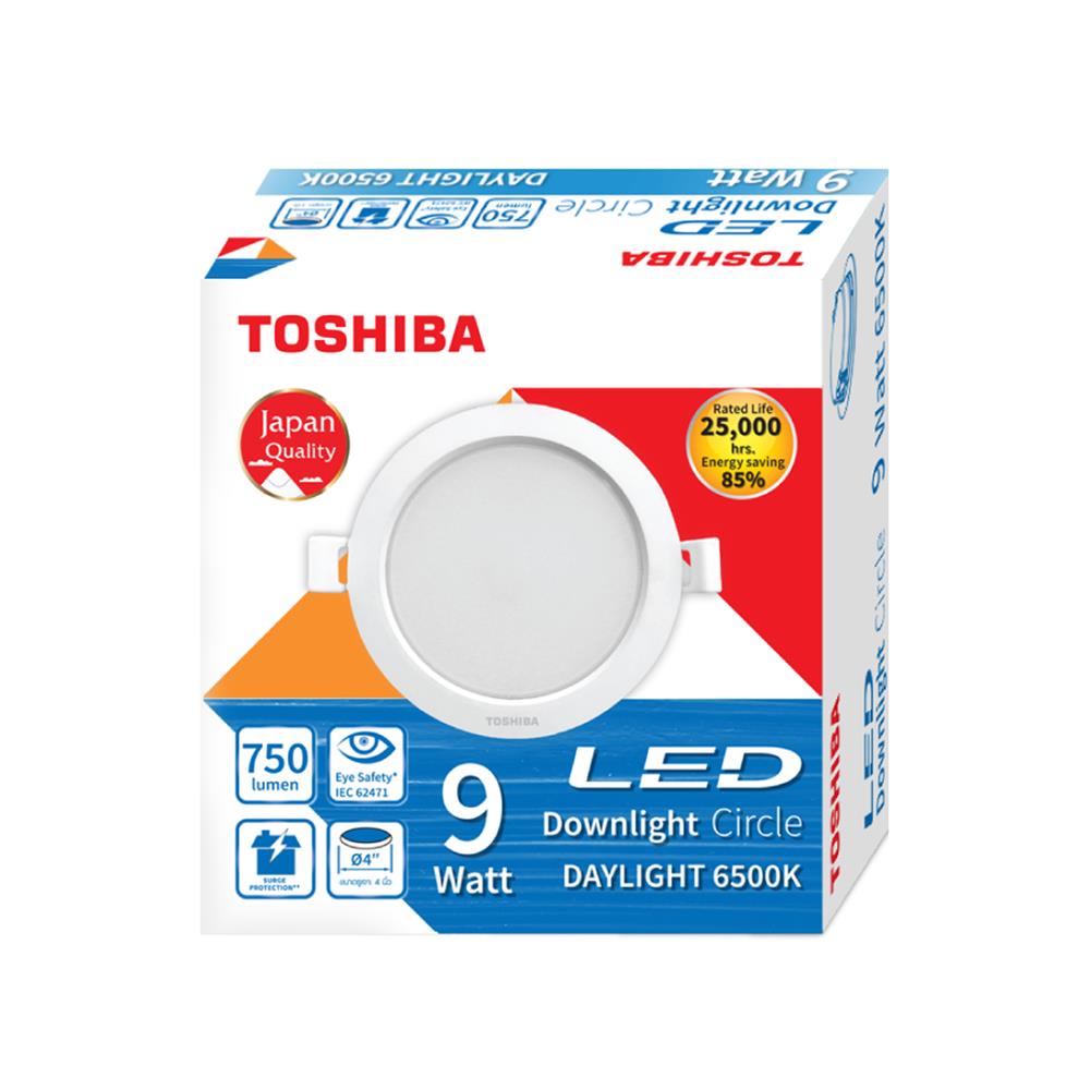 ดาวน์ไลท์ LED TOSHIBA RLDDRC00965CTH2 4 นิ้ว 9 วัตต์ DAYLIGHT สีขาว