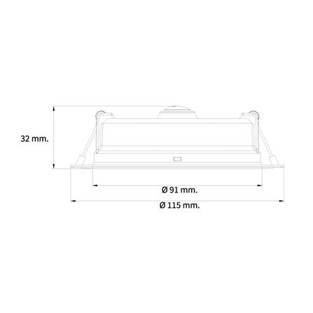 ดาวน์ไลท์ LED TOSHIBA RLDDRC00965CTH2 4 นิ้ว 9 วัตต์ DAYLIGHT สีขาว_7