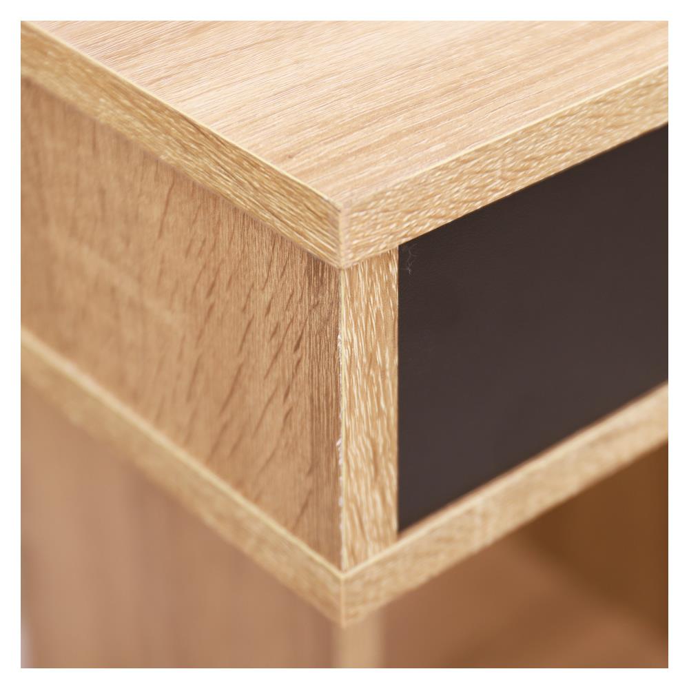 โต๊ะข้าง ME LIVING SUPRA สี SOLID OAK/GRAPHITE