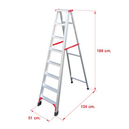 บันไดอะลูมิเนียมทรง A MATALL R12208L 8 ขั้น_7