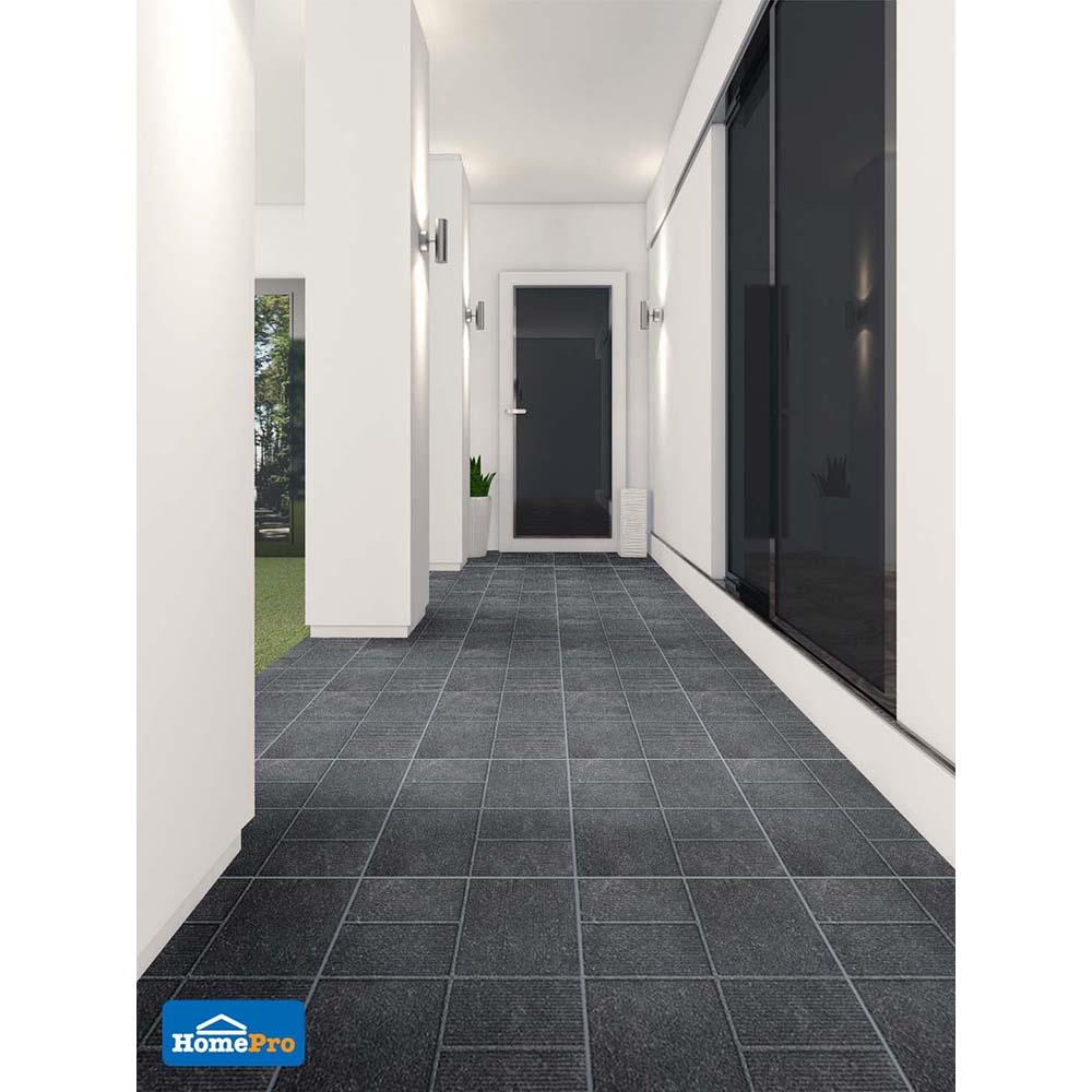 กระเบื้องพื้นพอร์ซเลน  16x16 นิ้ว COTTO คาสซาโน เทาเข้ม PM 0.96M2