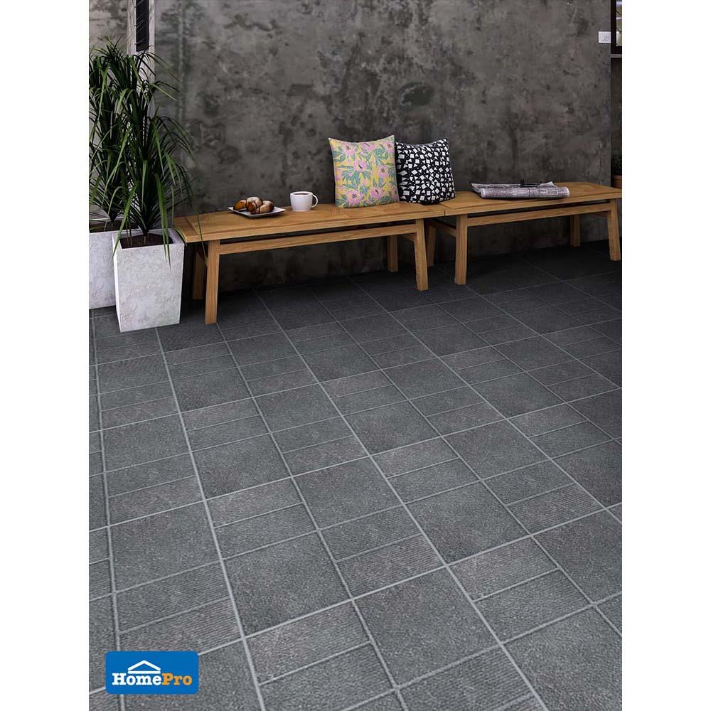 กระเบื้องพื้นพอร์ซเลน  16x16 นิ้ว COTTO คาสซาโน เทาเข้ม PM 0.96M2