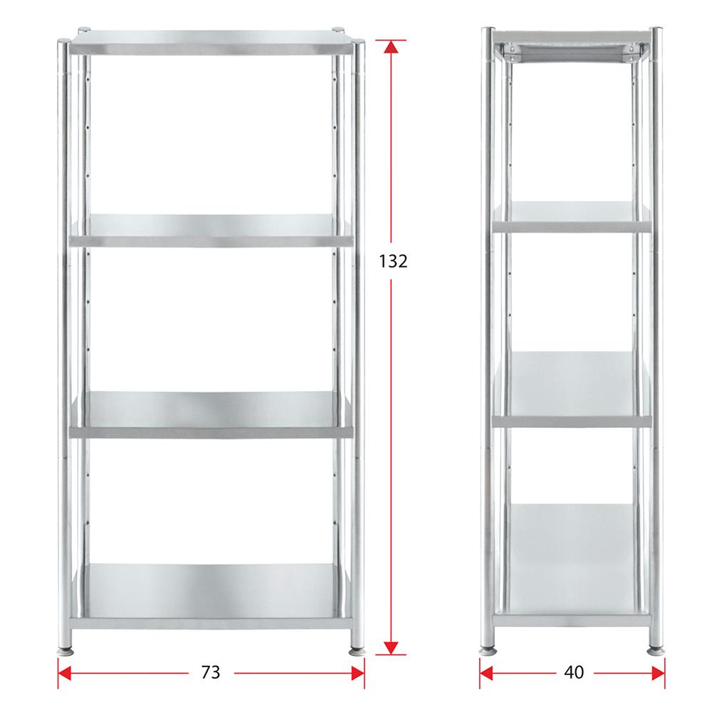 ชั้นวางของ 4 ชั้น QLINE สแตนเลส