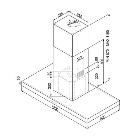 เครื่องดูดควันกระโจม SMEG KI120XE 120 ซม._1