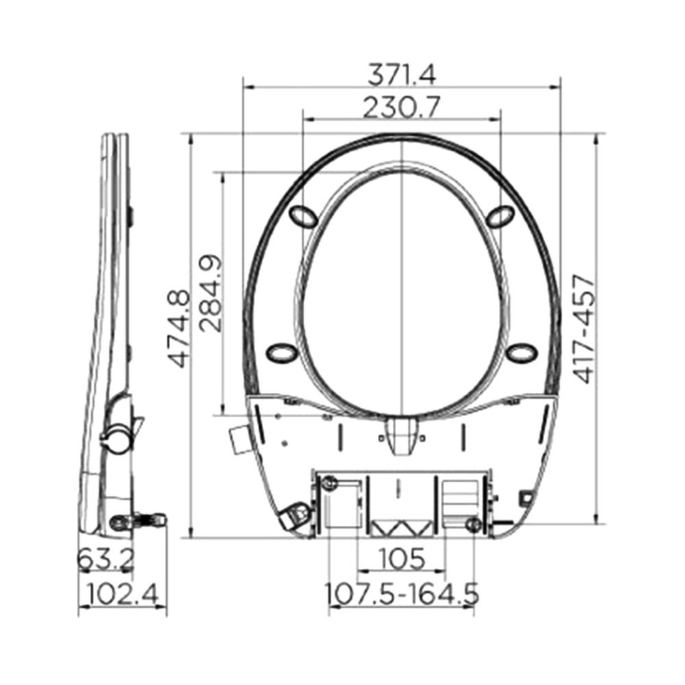 ฝารองนั่งพลาสติก ESTHER ECP-01-301-11 สีขาว