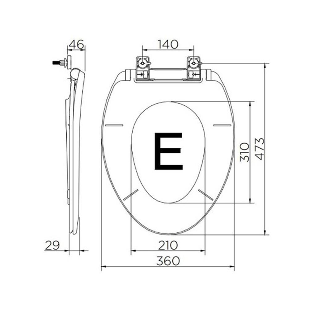 ฝารองนั่งพลาสติก ESTHER ECP-02-301-11 สีขาว