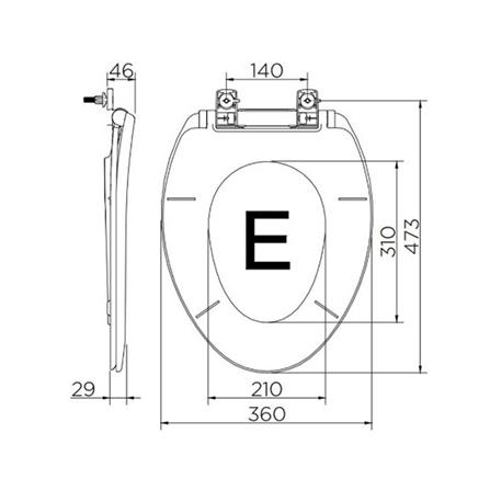 ฝารองนั่งพลาสติก ESTHER ECP-02-301-11 สีขาว_3