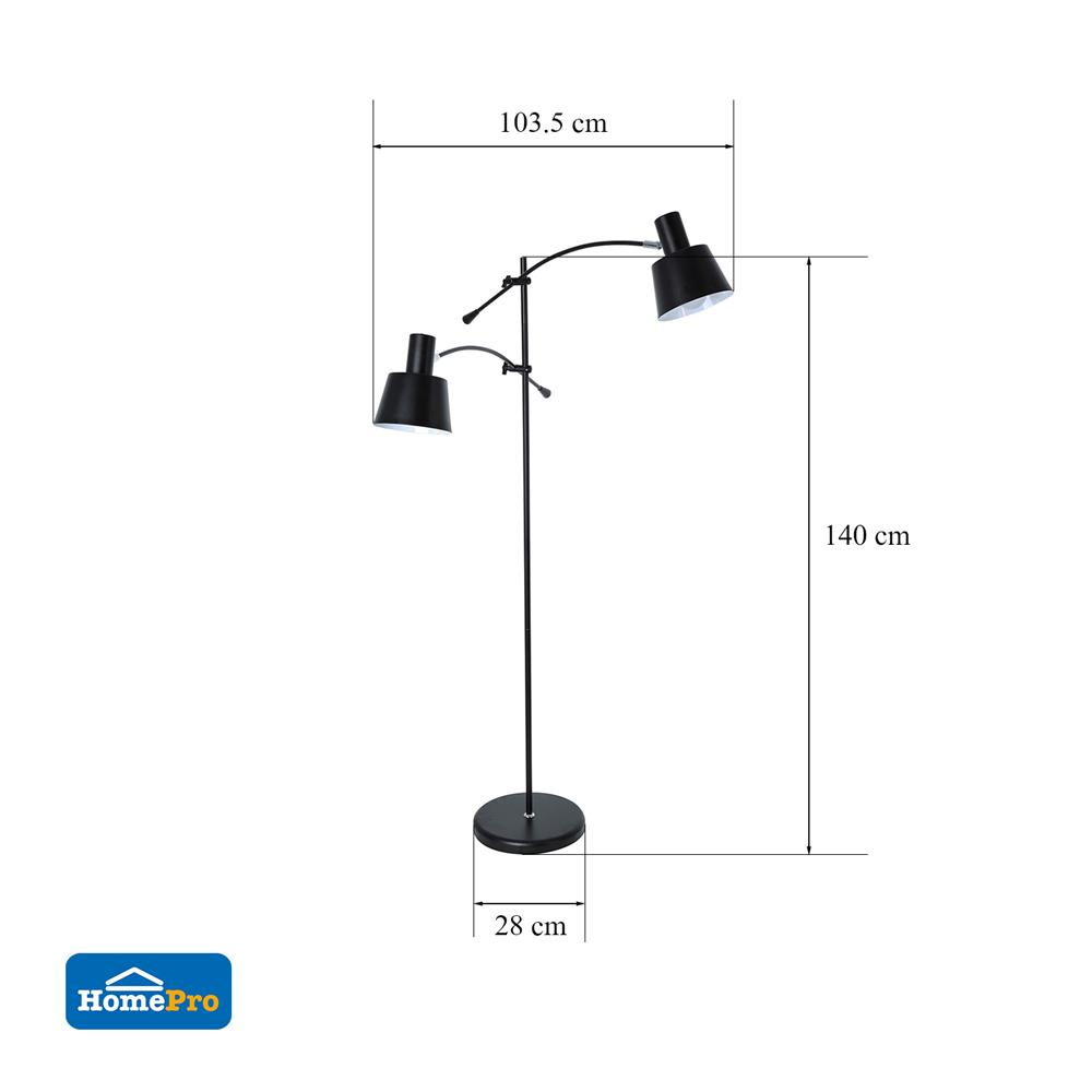 ไฟตั้งพื้น CARINI FL-020129 สีดำ