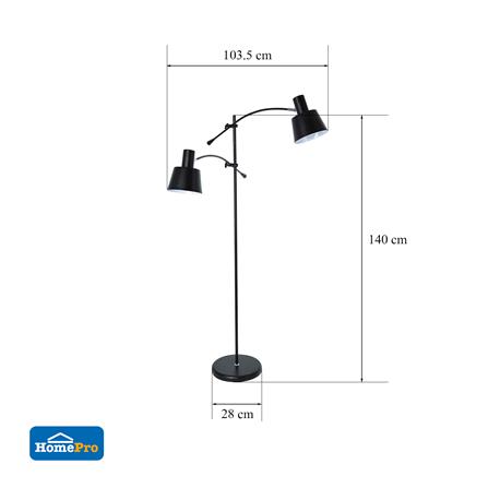 ไฟตั้งพื้น CARINI FL-020129 สีดำ_6