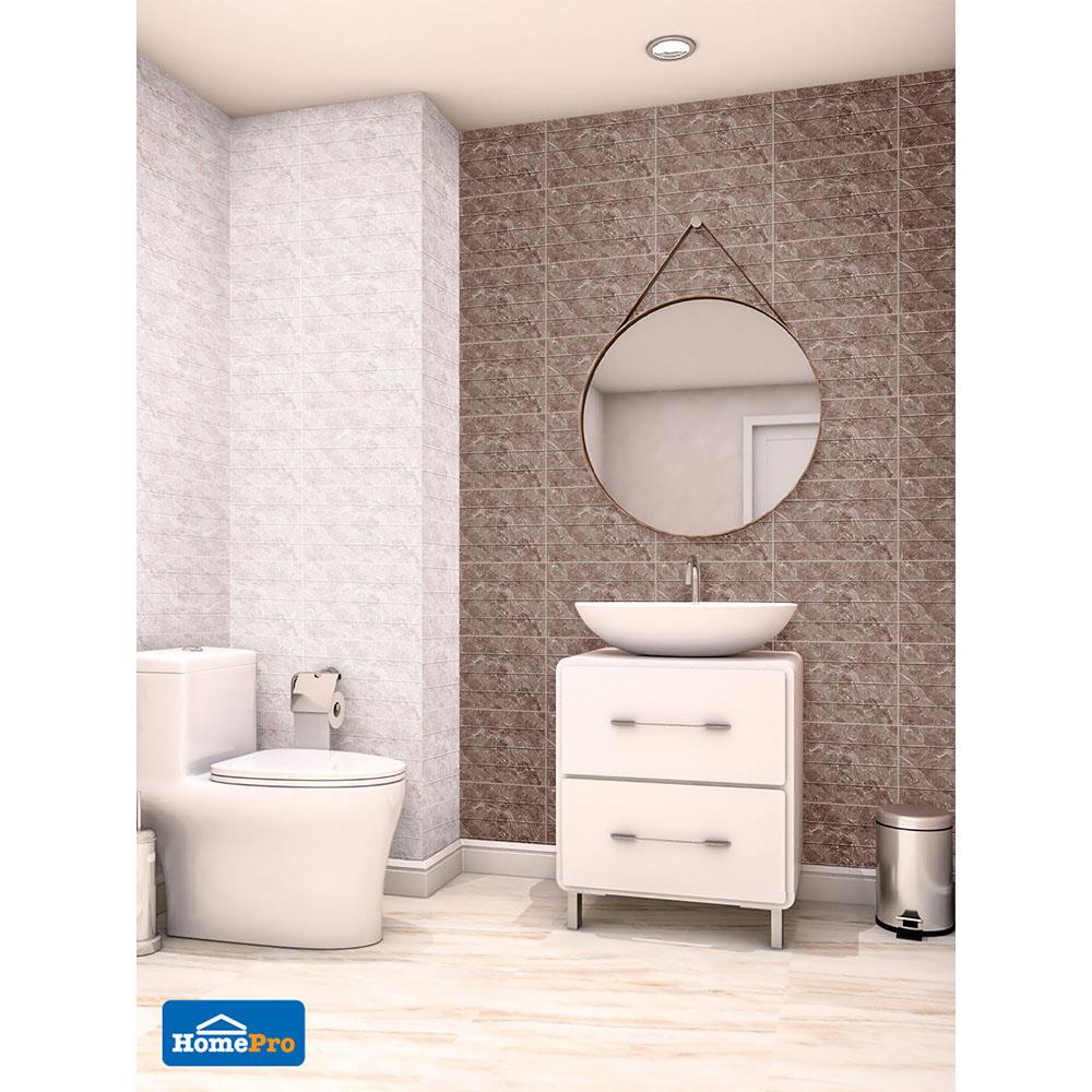 กระเบื้องผนัง 25x40 ซม. ครอส มาเบิล ไลท์เกรย์