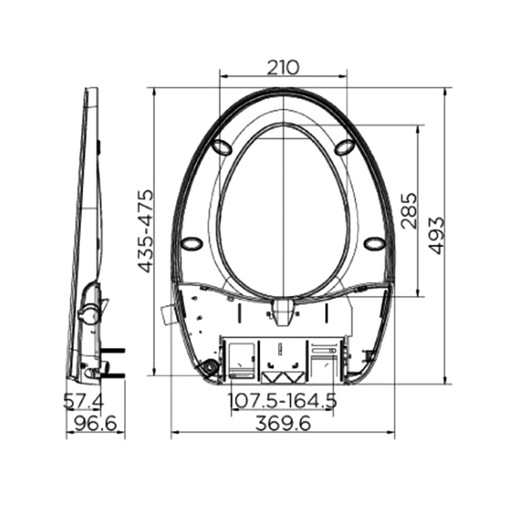ฝารองนั่งพลาสติก ESTHER ECP-02-321-11 สีขาว