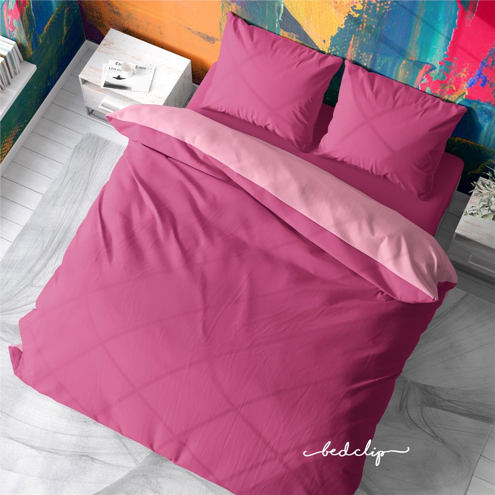 ชุดผ้าปูที่นอน 3.5 ฟุต 2 ชิ้น BED CLIP MICROTEX สีชมพูพาสเทล