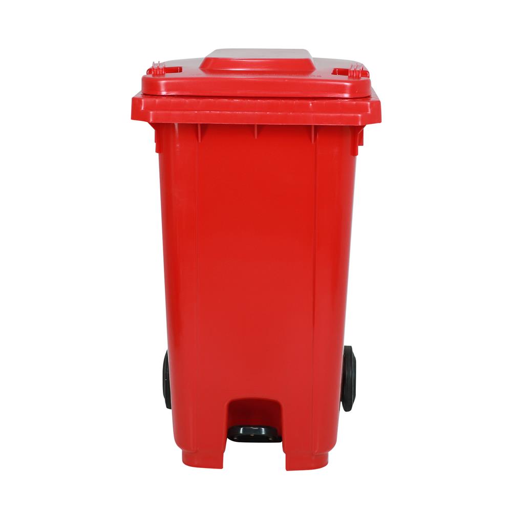 ถังขยะเหลี่ยมขาเหยียบ ฝาเปิด-ปิด ACCO 240 ลิตร สีแดง