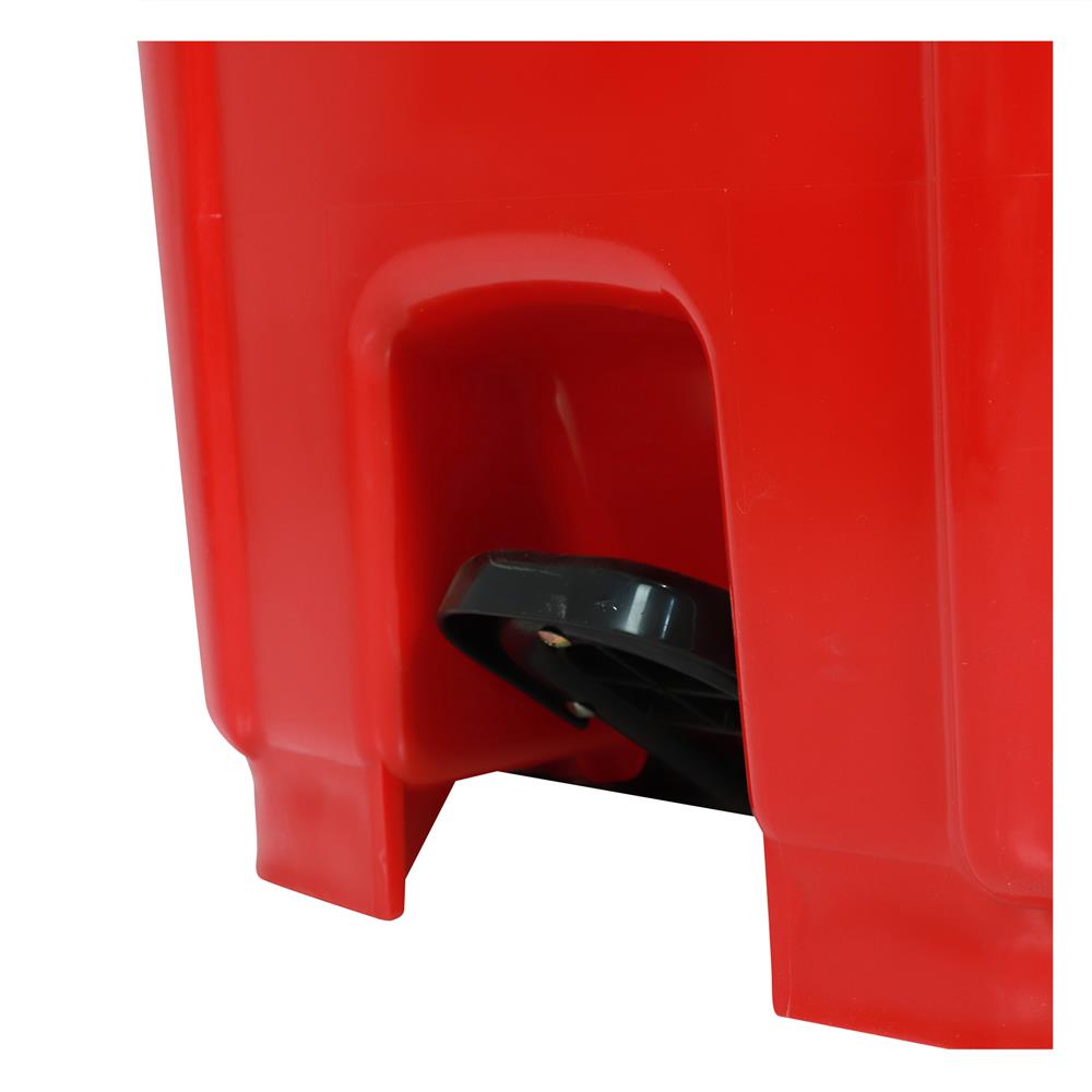 ถังขยะเหลี่ยมขาเหยียบ ฝาเปิด-ปิด ACCO 240 ลิตร สีแดง