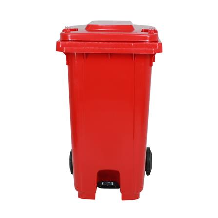 ถังขยะเหลี่ยมขาเหยียบ ฝาเปิด-ปิด ACCO 240 ลิตร สีแดง_2