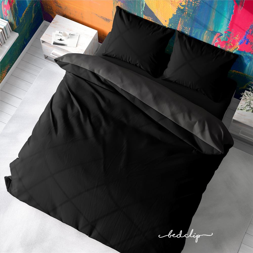 ชุดผ้าปูที่นอน 3.5 ฟุต 2 ชิ้น BED CLIP MICROTEX สีดำ