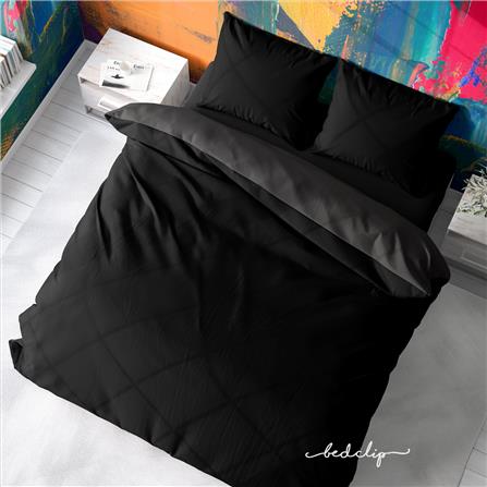 ชุดผ้าปูที่นอน 3.5 ฟุต 2 ชิ้น BED CLIP MICROTEX สีดำ