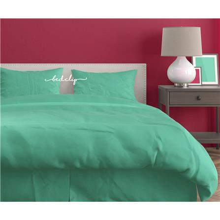ชุดผ้าปูที่นอน 5 ฟุต 3 ชิ้น BED CLIP MICROTEX สีเขียมอ่อน