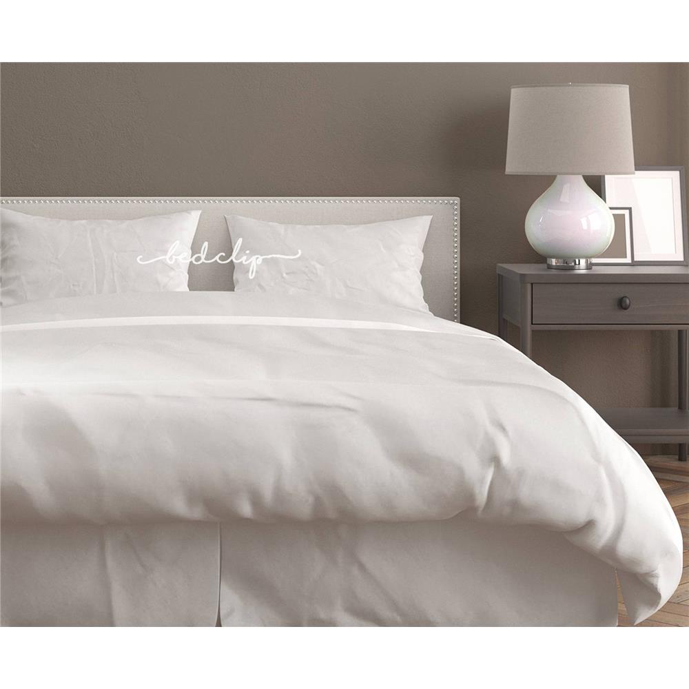 ชุดผ้าปูที่นอน 3.5 ฟุต 2 ชิ้น BED CLIP MICROTEX สีขาว
