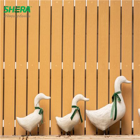 ไม้ระแนง SHERA ลายเสี้ยน ขอบวี หน้า 3 นิ้ว 0.8X7.5X300 ซม. สีบีช_3