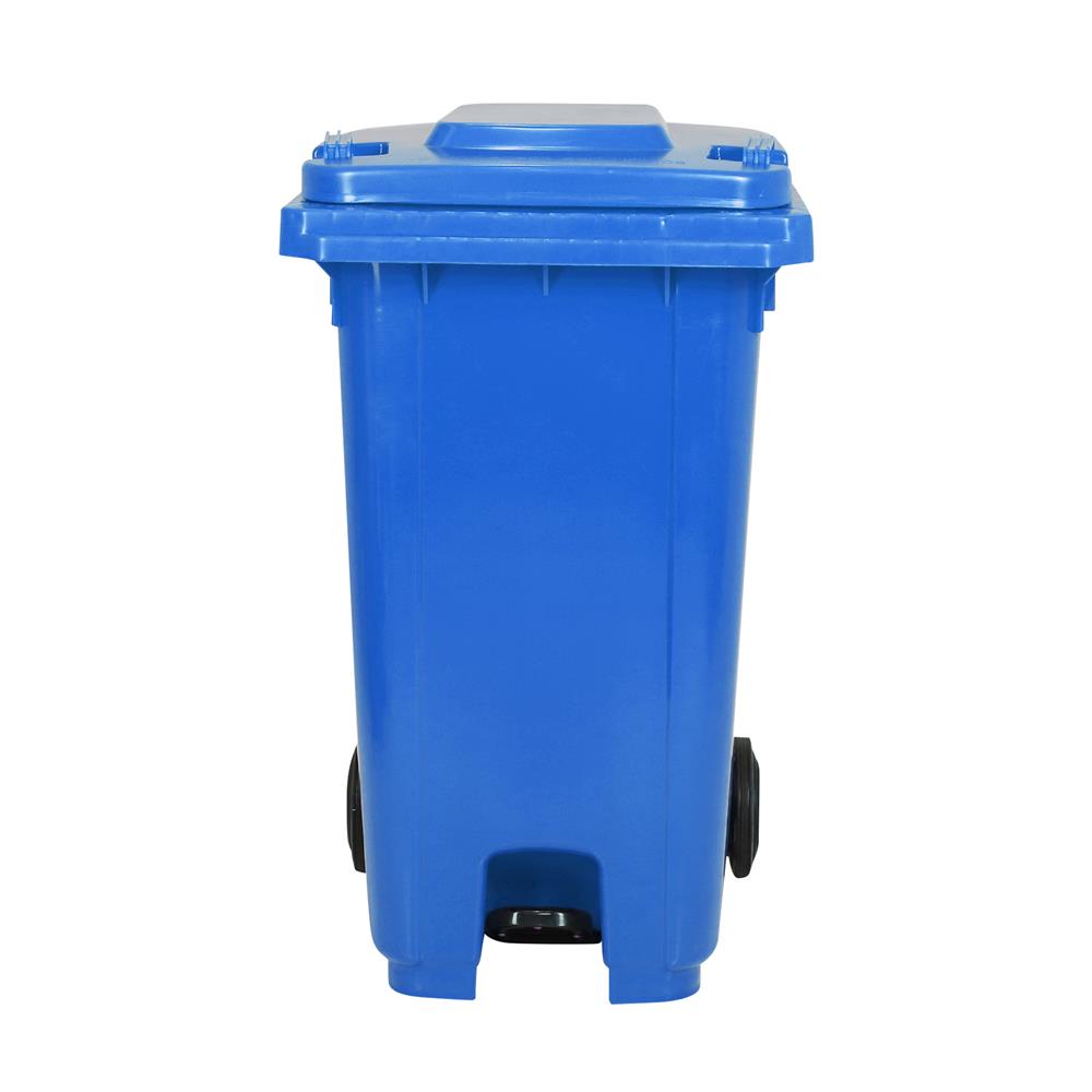 ถังขยะเหลี่ยมขาเหยียบ ฝาเปิด-ปิด ACCO 240 ลิตร สีน้ำเงิน