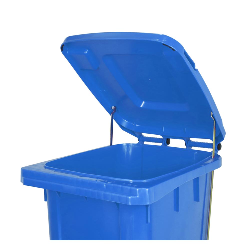 ถังขยะเหลี่ยมขาเหยียบ ฝาเปิด-ปิด ACCO 240 ลิตร สีน้ำเงิน