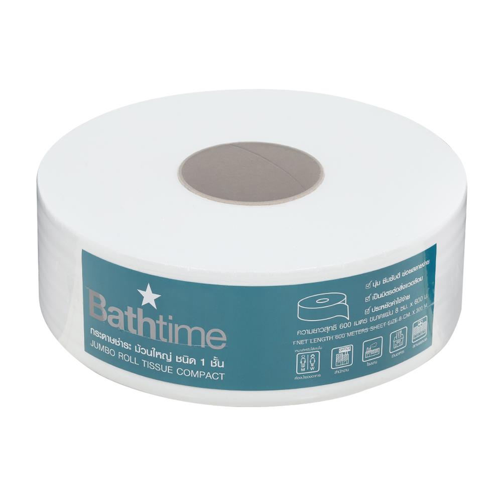 กระดาษชำระ BATH TIME JRT1PLY-600M 600 ม.