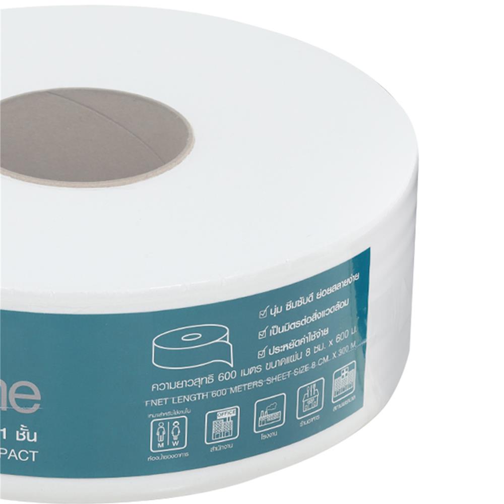 กระดาษชำระ BATH TIME JRT1PLY-600M 600 ม.