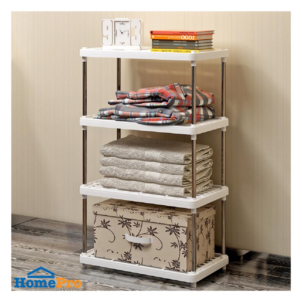 ชั้นวางของ 4 ชั้น STACKO SIMPLE 42x22x80 ซม.สีขาว