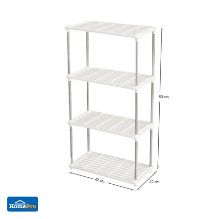ชั้นวางของ 4 ชั้น STACKO SIMPLE 42x22x80 ซม.สีขาว_6
