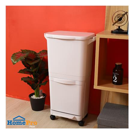 ถังขยะเหลี่ยม 2ชั้น มีล้อ ACCO SOJI ขนาด 45L สีขาว_3