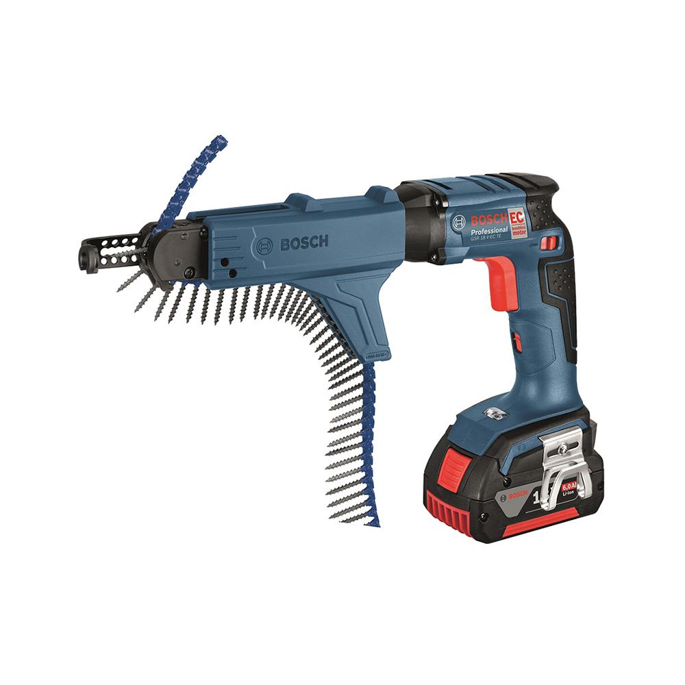 สว่านขันสกรูไร้สาย (พร้อมแบตเตอรี่) BOSCH GSR18V-EC TE+MA55 18 โวลต์