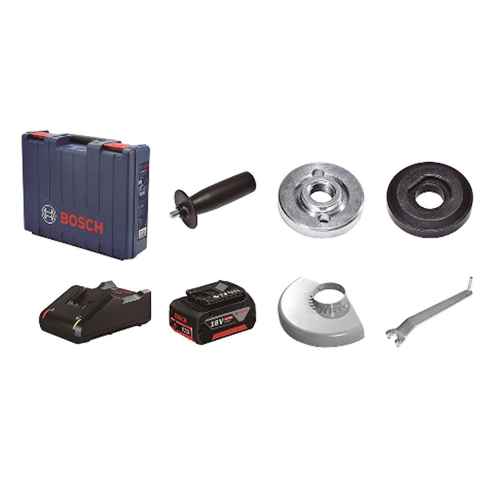 เครื่องเจียรไร้สาย (พร้อมแบตเตอรี่) BOSCH GWS18V-10 4 นิ้ว 18 โวลต์