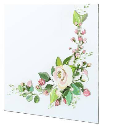 กระจกเงาเพ้นท์ลายกุหลาบ MOYA VM-2020 60x80 ซม._2