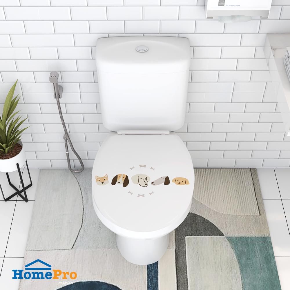 ฝารองนั่งพลาสติก MOYA L-20205 ลาย Face Dog