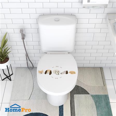 ฝารองนั่งพลาสติก MOYA L-20205 ลาย Face Dog_4