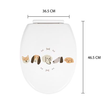 ฝารองนั่งพลาสติก MOYA L-20205 ลาย Face Dog_5