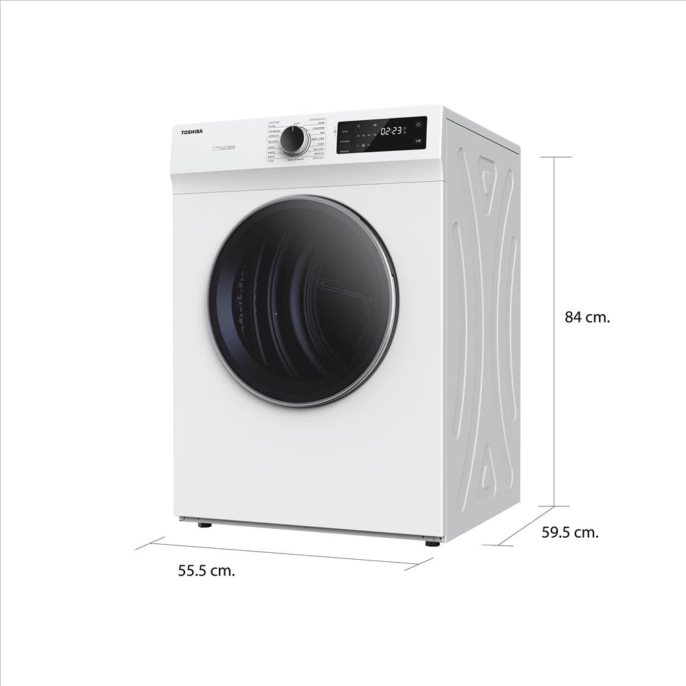 เครื่องอบผ้าฝาหน้า TOSHIBA TD-H80SET 7 กก.