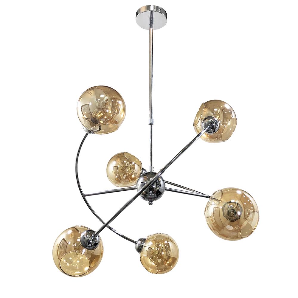 ไฟช่อ EVL HL-22006 6 หัว สีเหลือง/เงิน