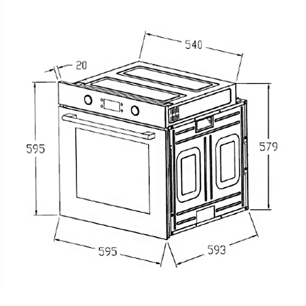 เตาอบฝังดิจิตอล TECNOPLUS 807 B