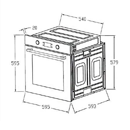เตาอบฝังดิจิตอล TECNOPLUS 807 B_1