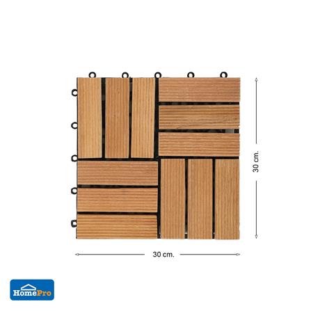 ทางเท้าไม้เต็ง 4 ลายสลับ SPRING 30x30 ซม. แพ็ก 4 ชิ้น_6