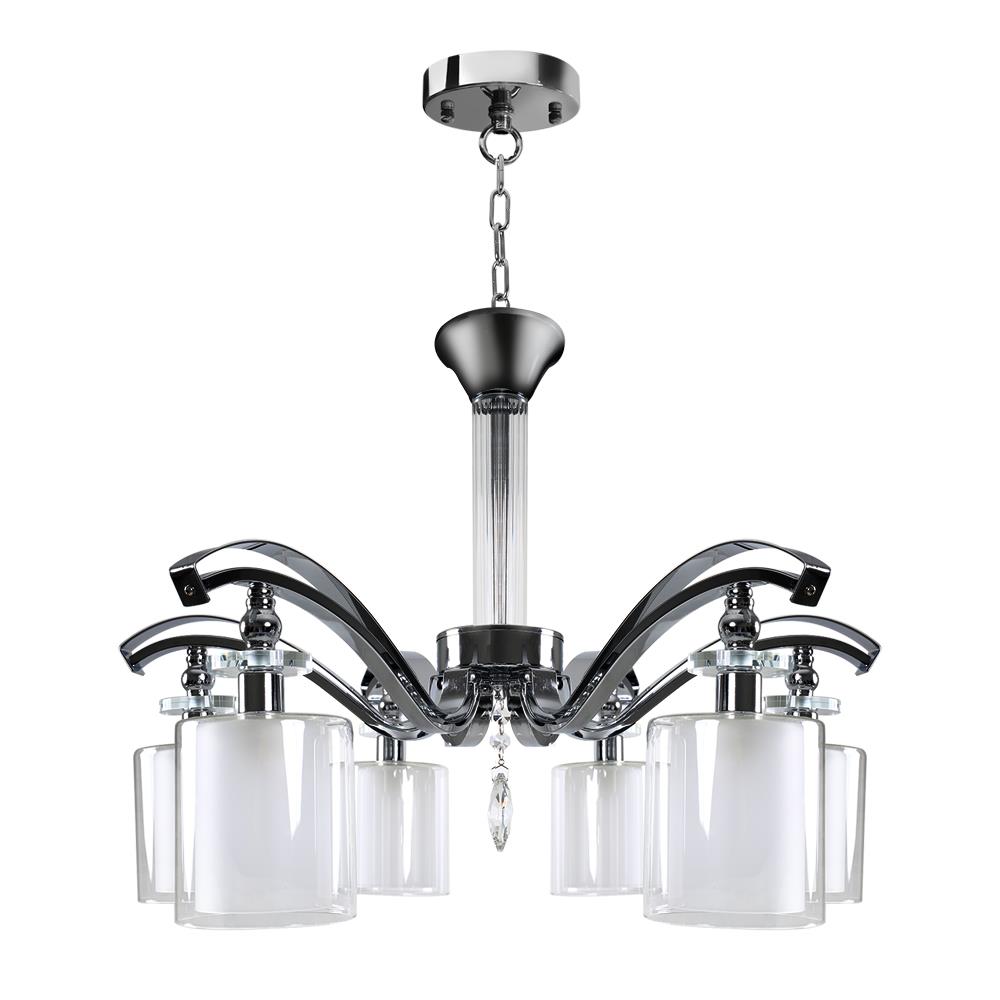 ไฟช่อ CARINI D20009-6 6 หัว สีขาว/เงิน