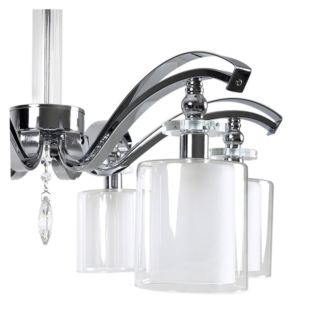 ไฟช่อ CARINI D20009-6 6 หัว สีขาว/เงิน