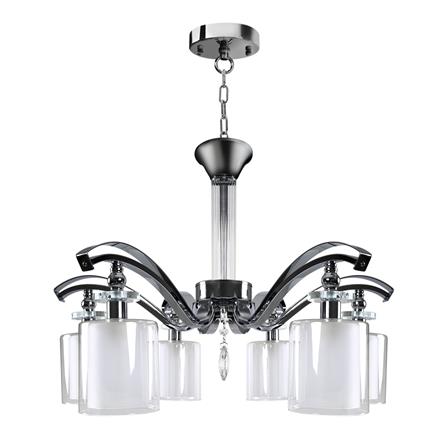 ไฟช่อ CARINI D20009-6 6 หัว สีขาว/เงิน_0