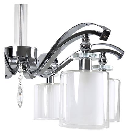 ไฟช่อ CARINI D20009-6 6 หัว สีขาว/เงิน_1