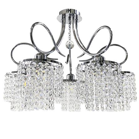 ไฟช่อ EVL HL-22010 แก้ว/อะคริลิค/สีเงิน 5หัว_0