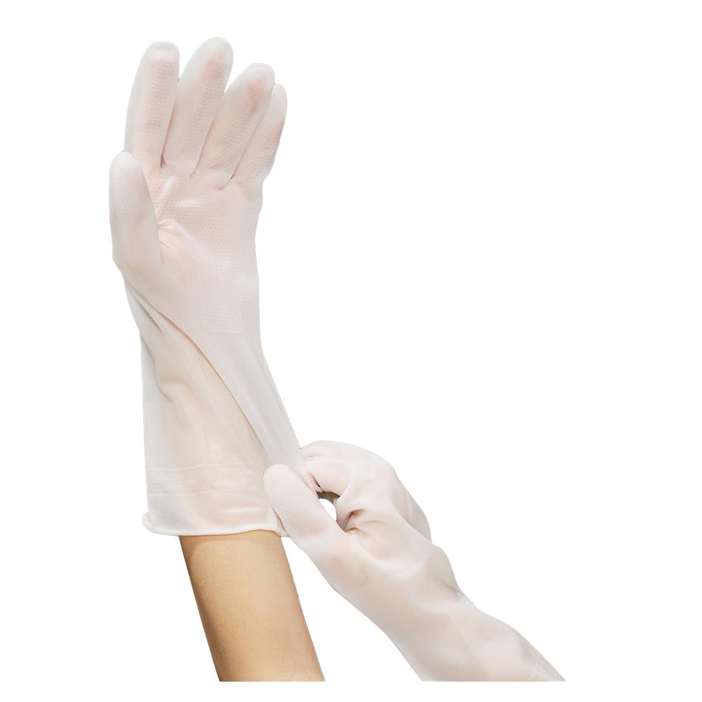 ถุงมือ PVC PREMIUM ACCO AKI SIZE L สีขาว